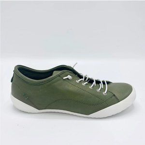 Casual Olive Green Women's Lace-Up Sneakers